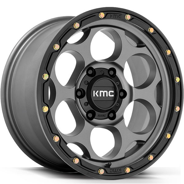 KMC KM541 Dirty Harry Satin Gray with Black Lip