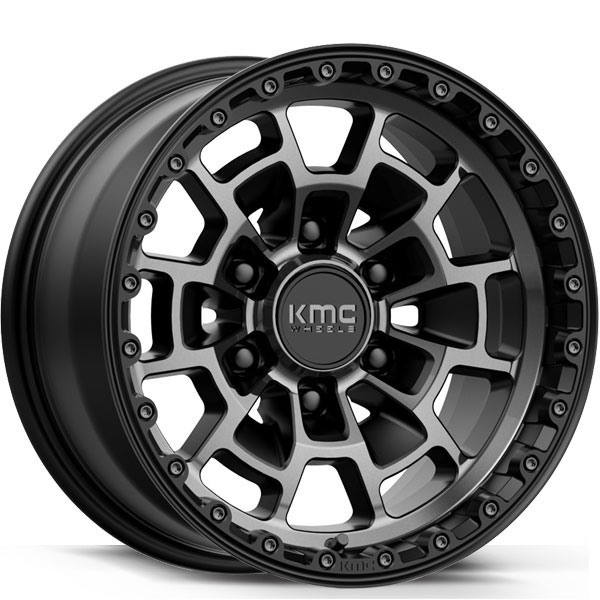 KMC KM718 Summit Satin Black with Gray Tint